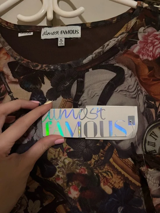 Almost Famous Multi-Color Printed Mini Dress - Picture 4 of 6